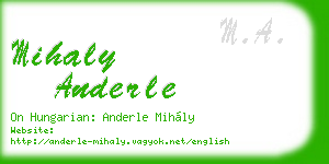 mihaly anderle business card
